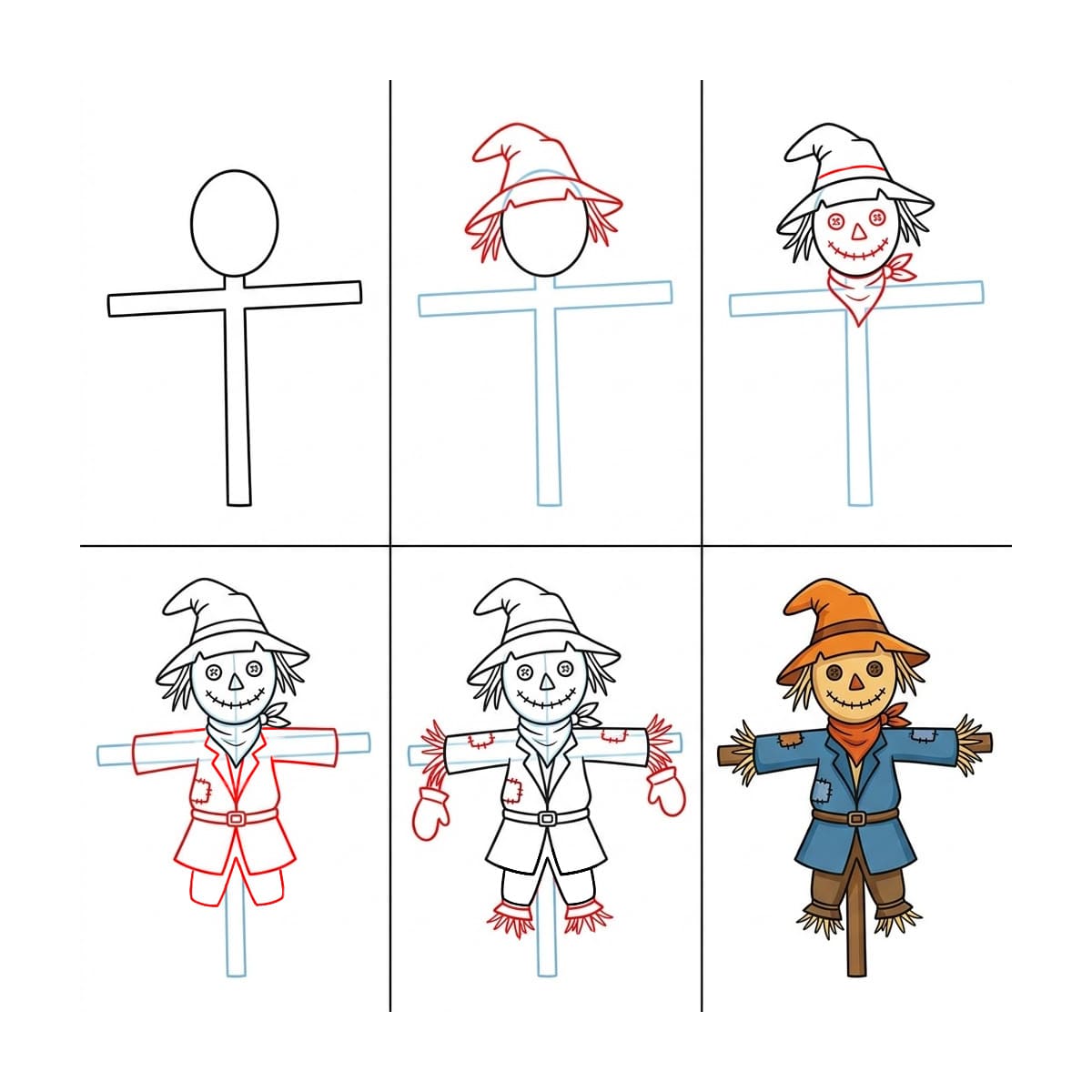 Scarecrow Boy Drawing Ideas