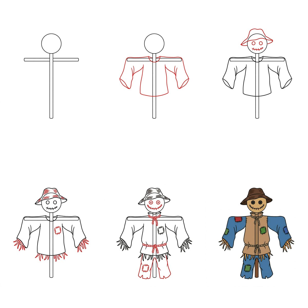 Scarecrow basic Drawing Ideas