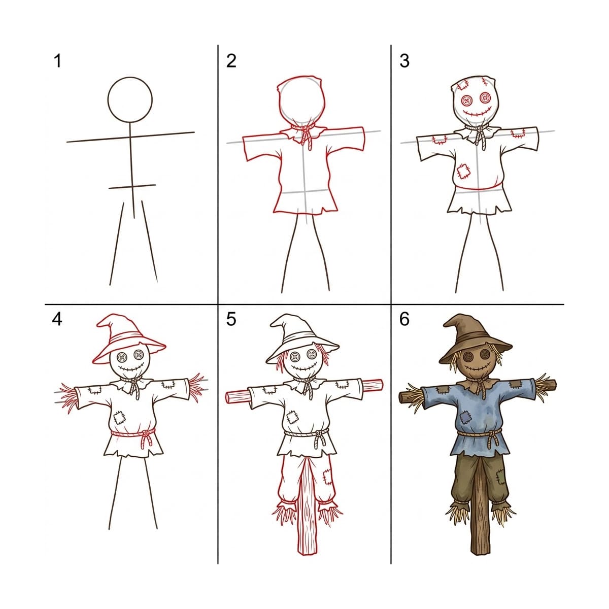 Scarecrow smile Drawing Ideas