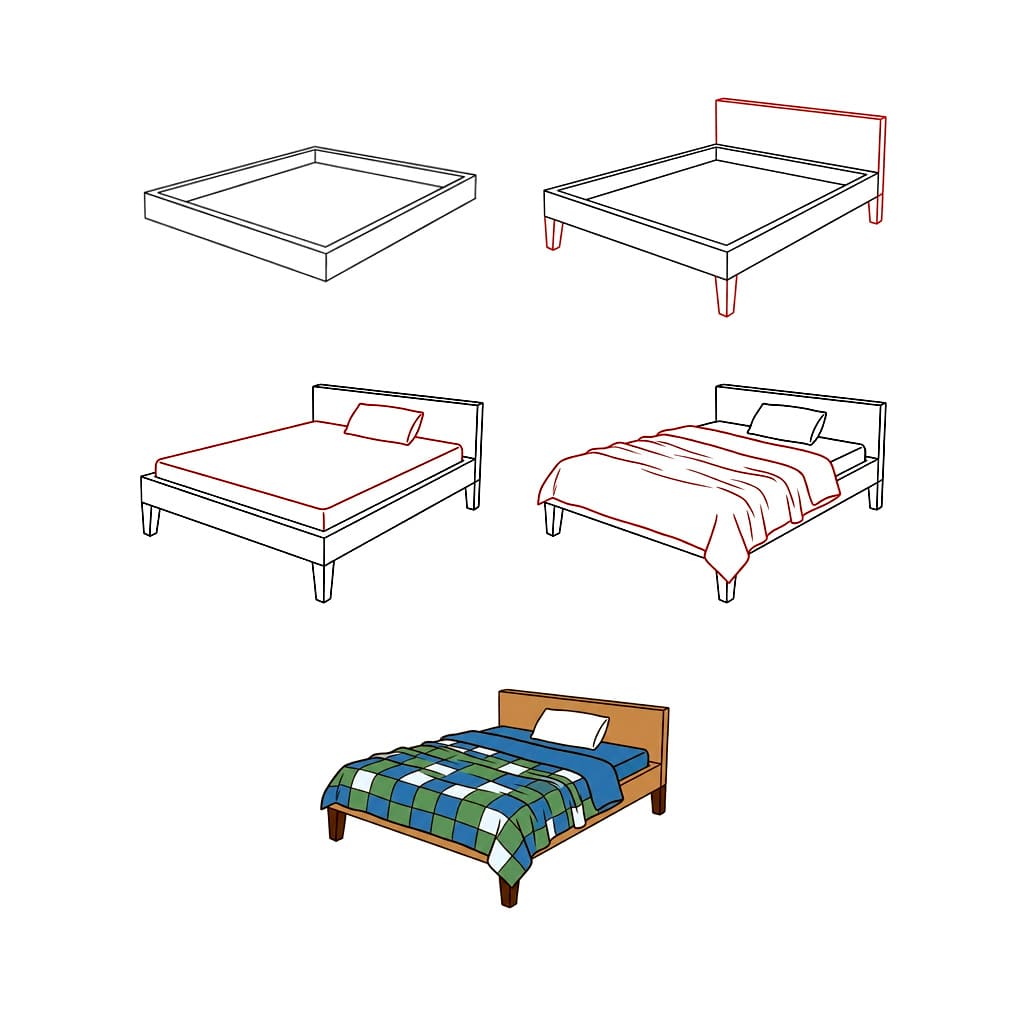 Sleepy Bed Drawing Ideas