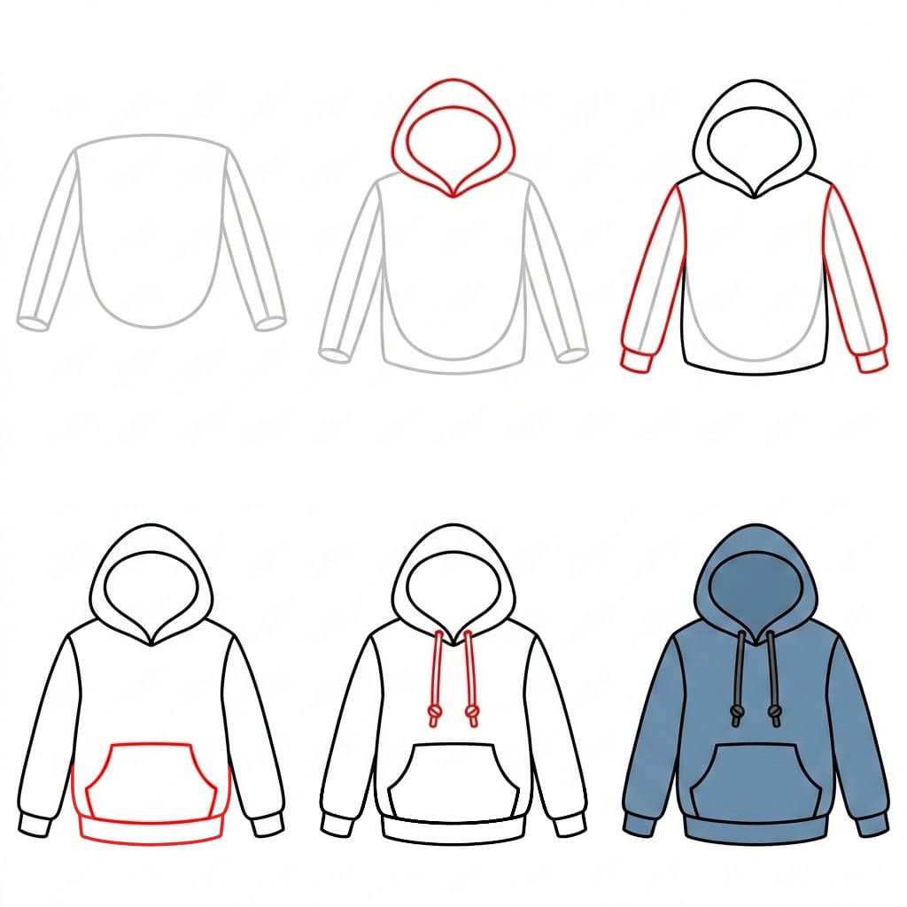 Soft Hoodie Drawing Ideas