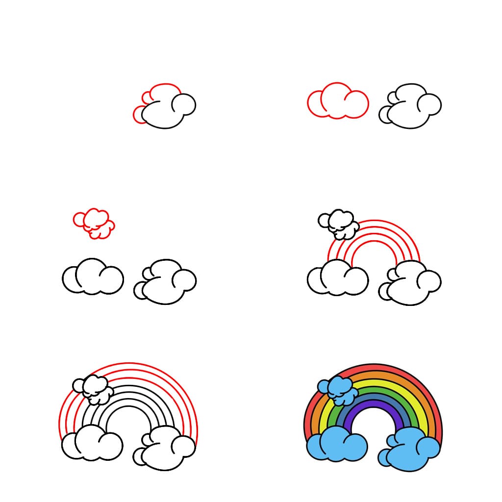 Sparkling Rainbow Drawing Ideas