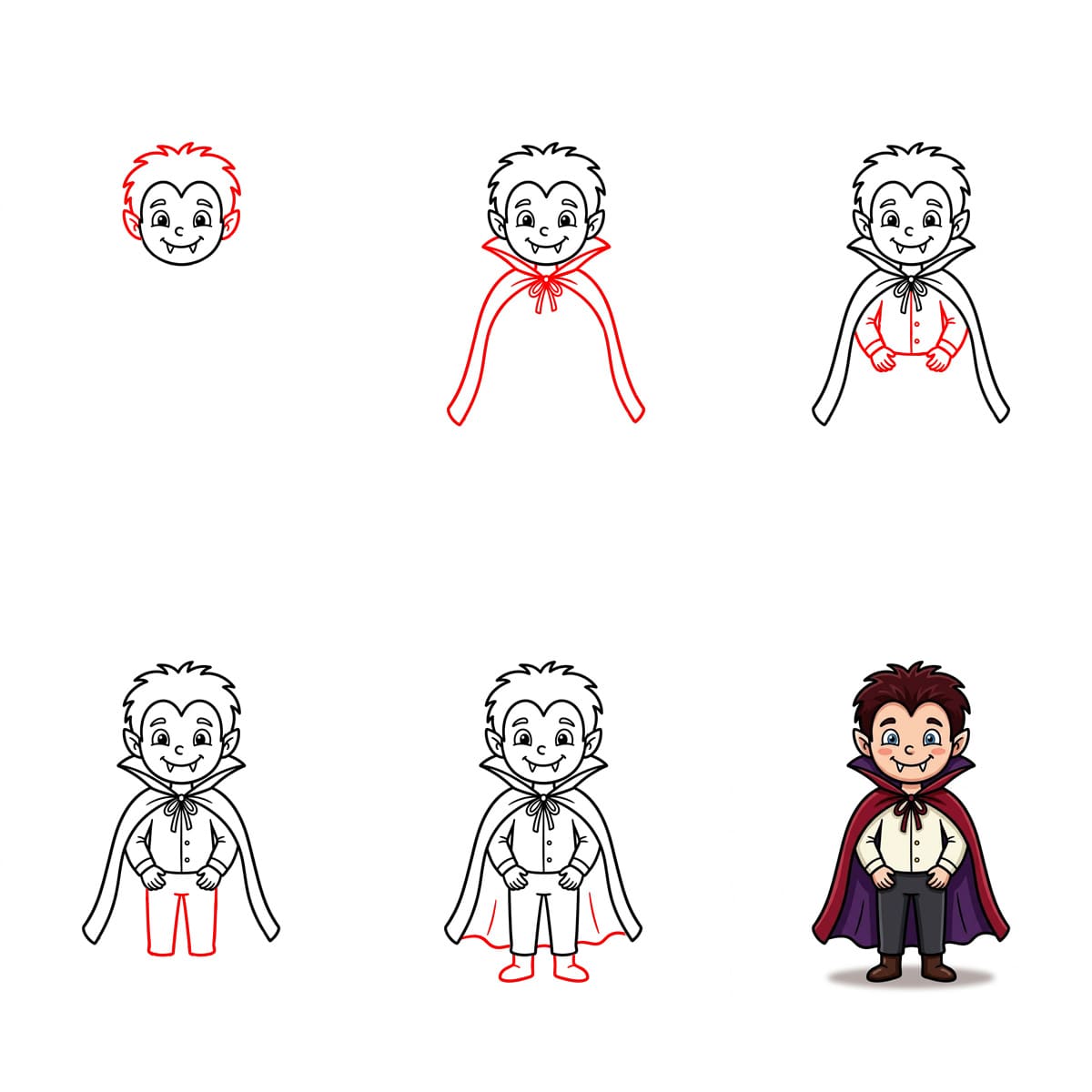 How to draw Vampire Standing