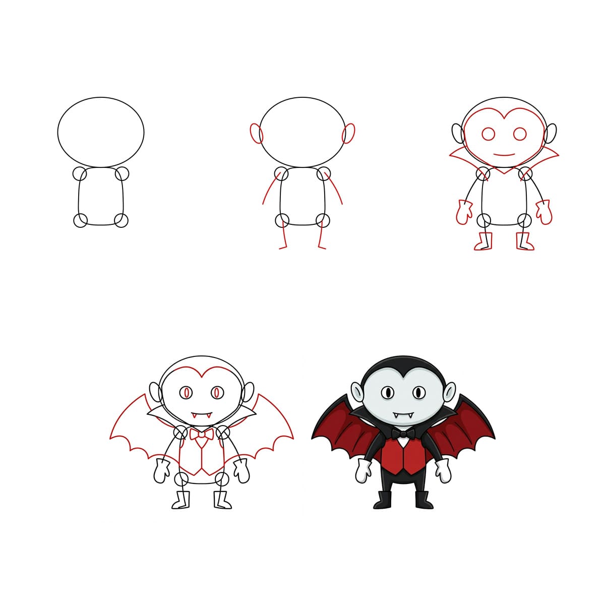 How to draw Vampire and wings