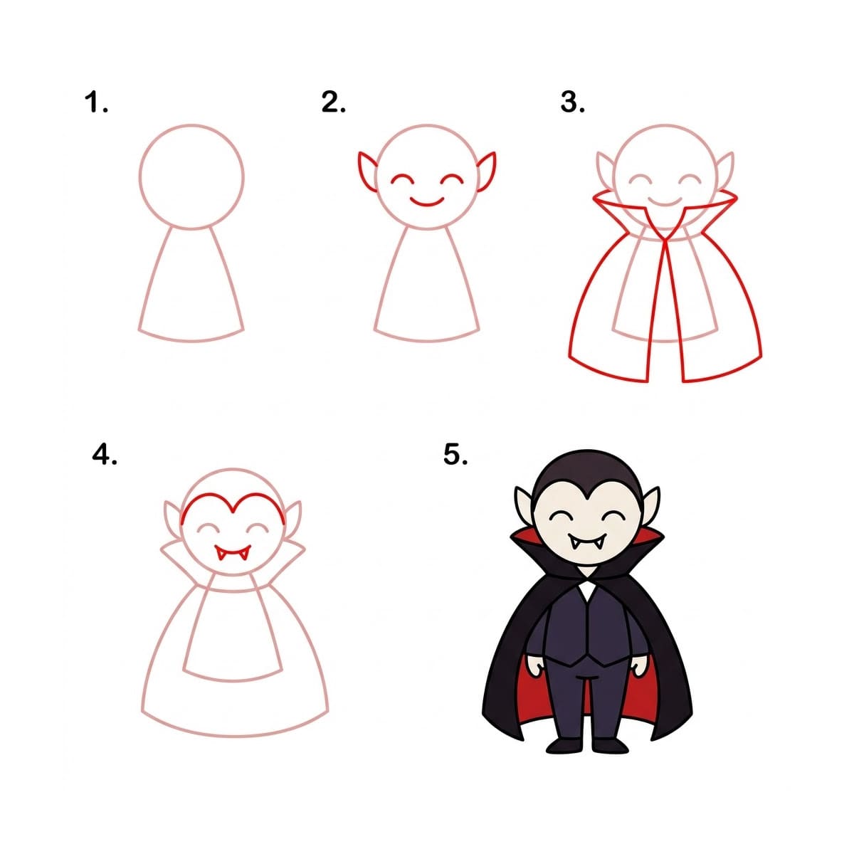 How to draw Vampire funny