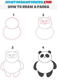 How to draw A simple panda