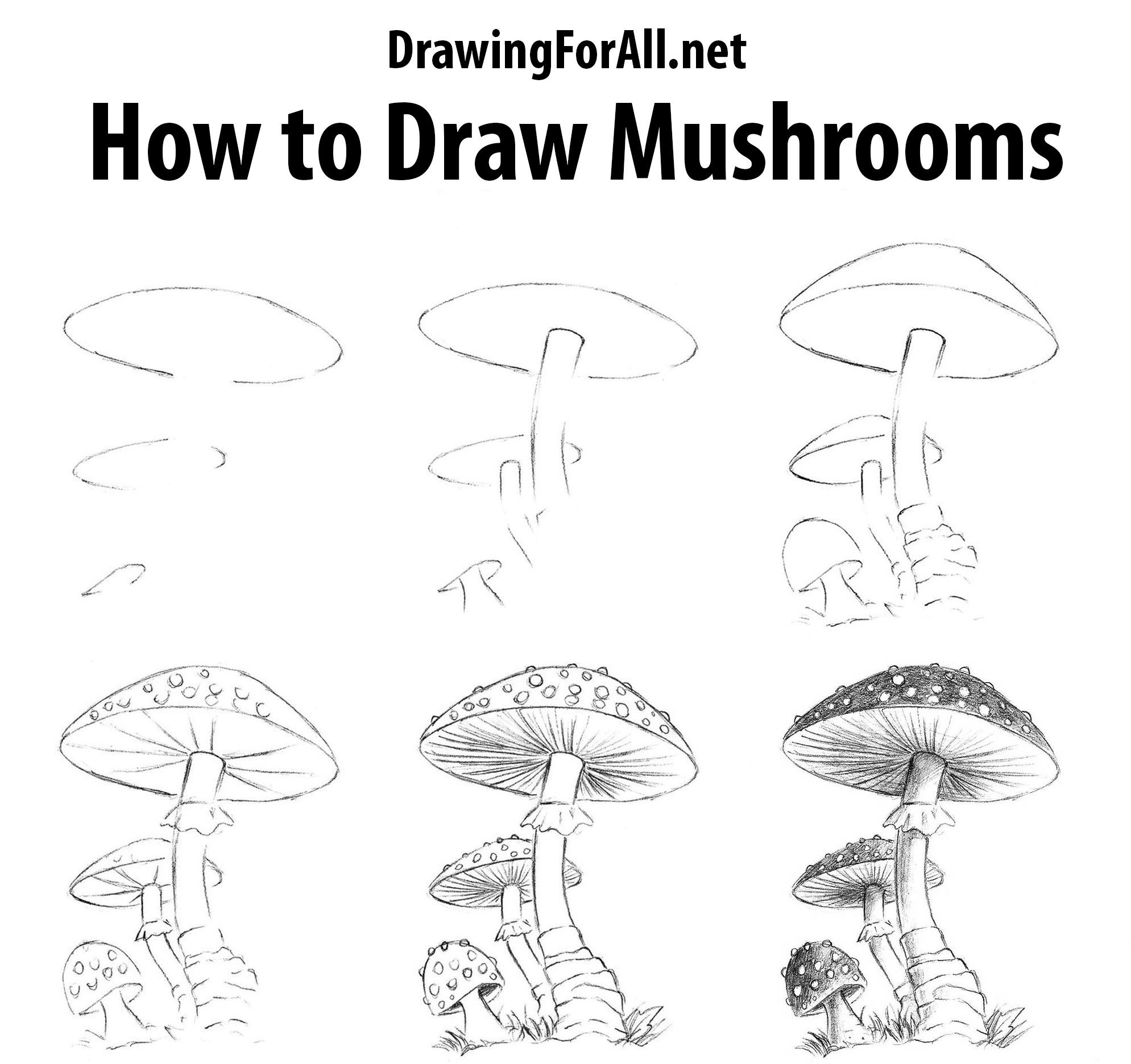 A simple termite mushroom Drawing Ideas