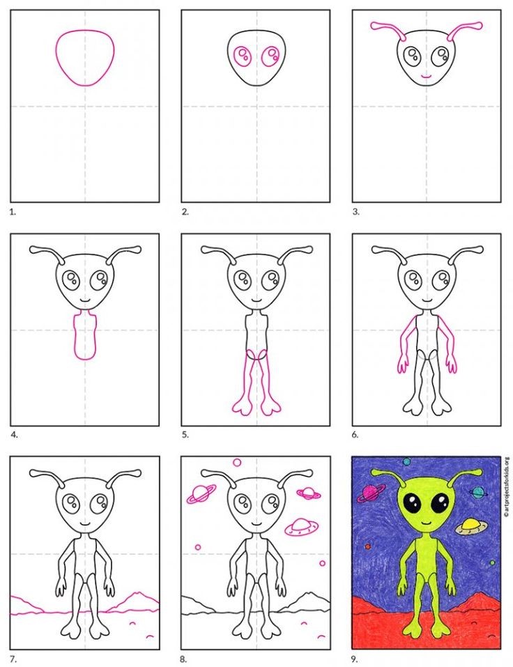 Alien idea 11 Drawing Ideas