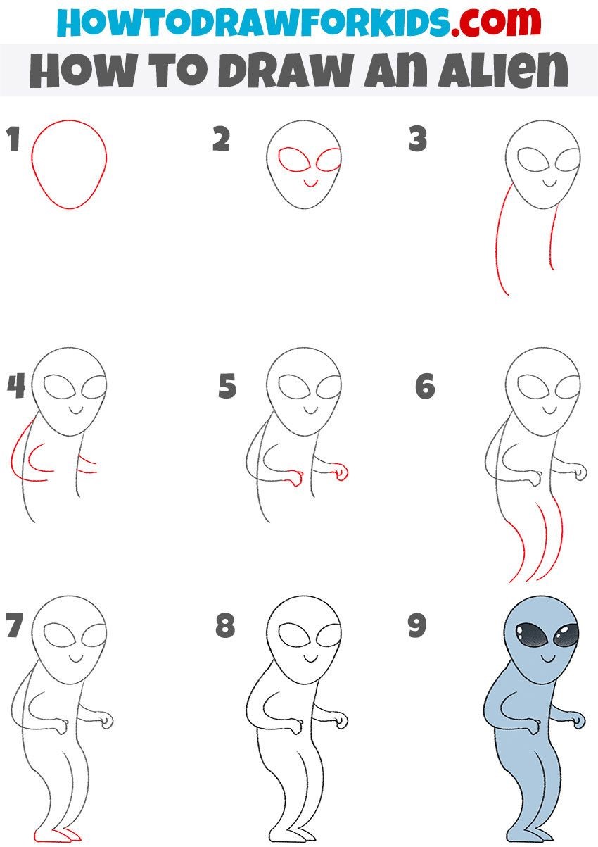 How to draw Alien idea 13