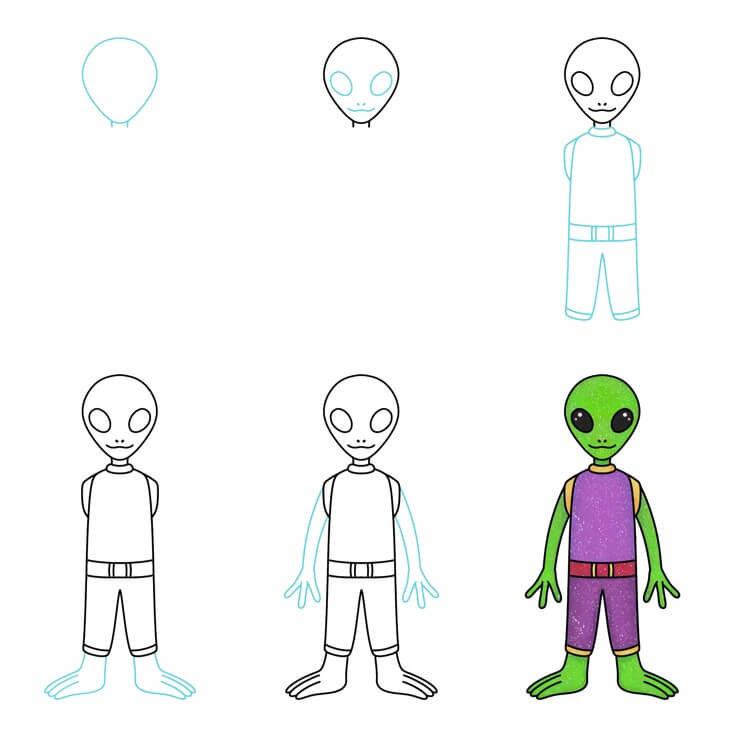 How to draw Alien idea (19)