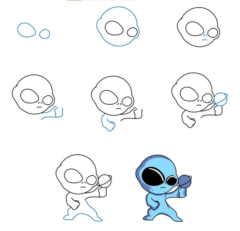 How to draw Alien idea (23)