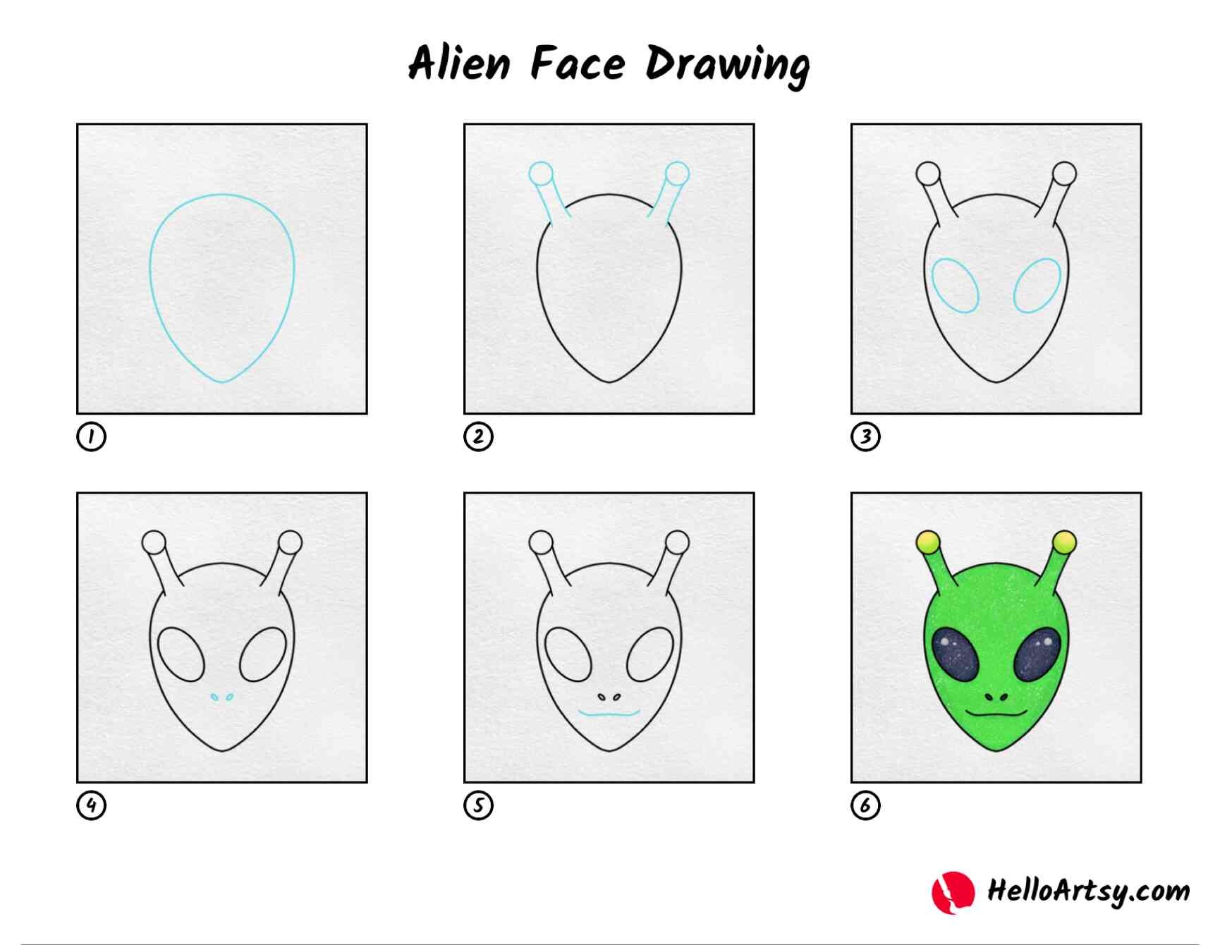 How to draw Alien idea 4