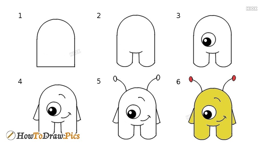 How to draw Alien idea 5