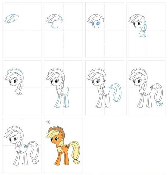 How to draw Applejack (1)