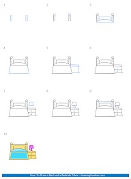 How to draw Bed ideas 8