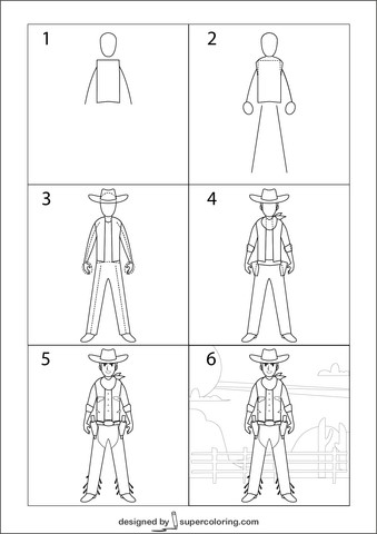 Cowboy idea 2 Drawing Ideas