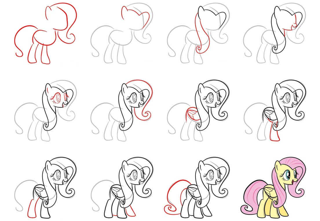 Fluttershy (3) Drawing Ideas