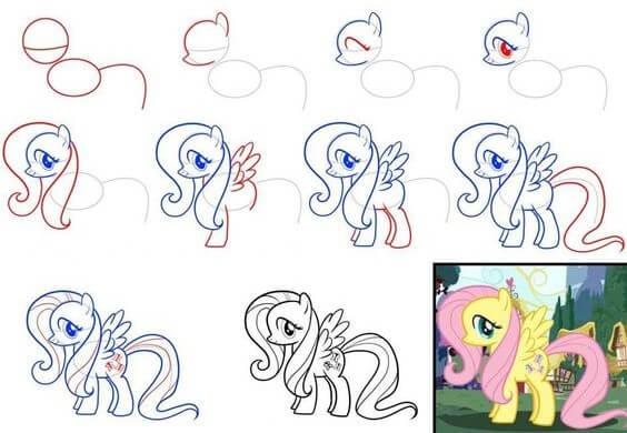 Fluttershy (5) Drawing Ideas