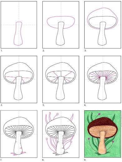 Mushroom idea 11 Drawing Ideas