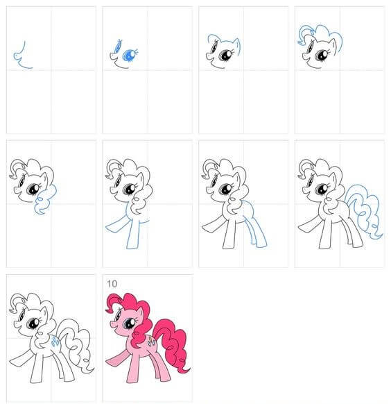 How to draw Pinkie Pie (1)