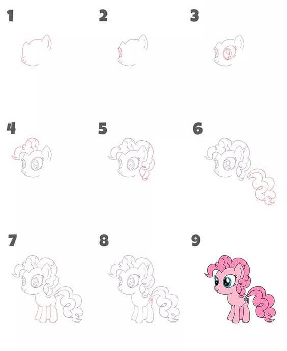 How to draw Pinkie Pie (2)