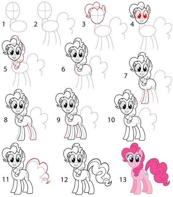 How to draw Pinkie Pie (3)