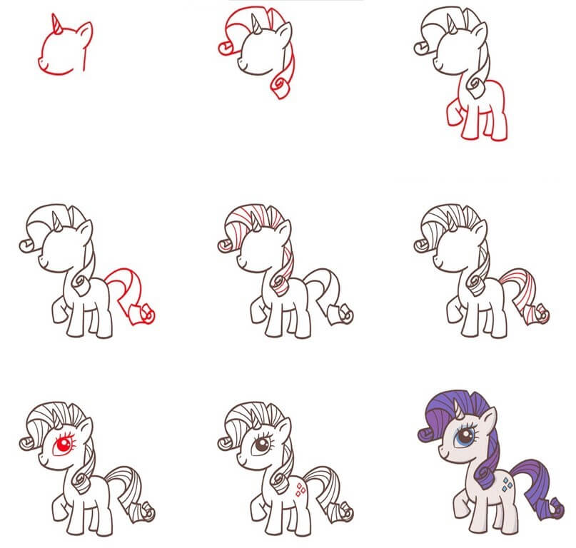 How to draw Rarity (2)