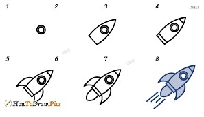 How to draw Rocket Ship idea 2