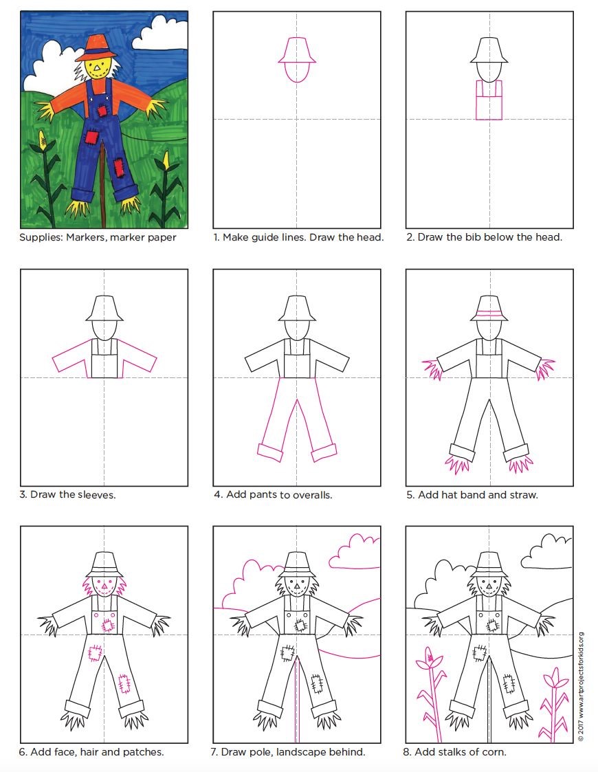 How to draw Scarecrow idea 3