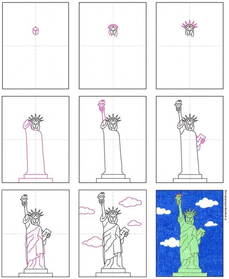 Statue of Liberty Drawing Ideas
