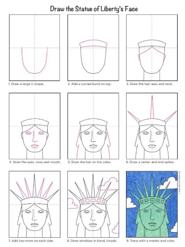 Statue of Liberty idea 6 Drawing Ideas