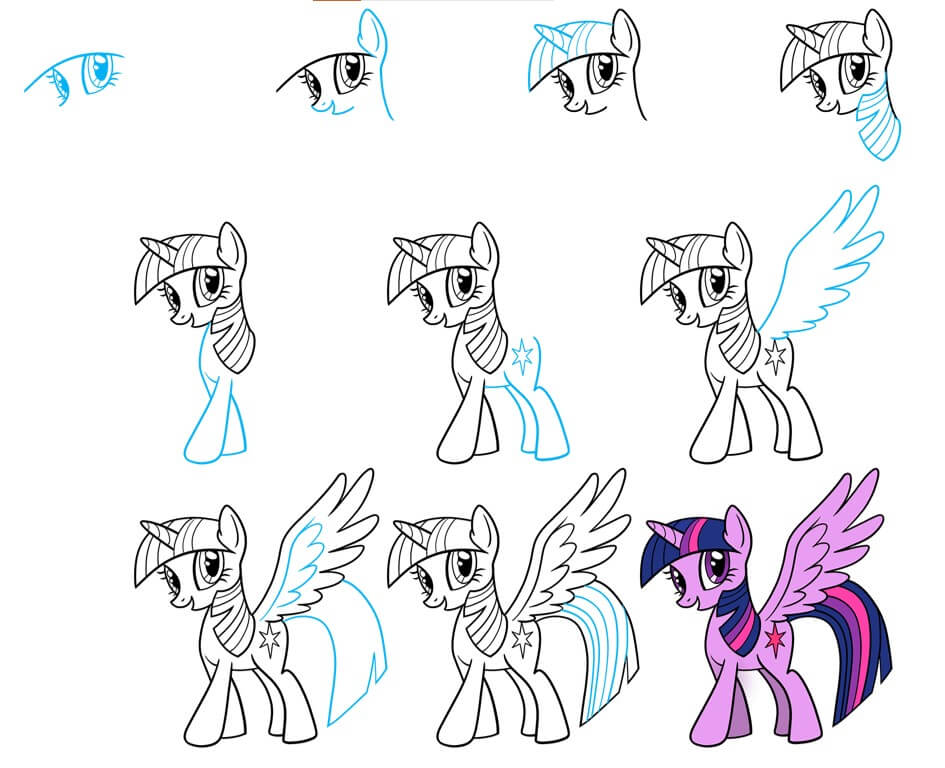 How to draw Twilight Sparkle (1)