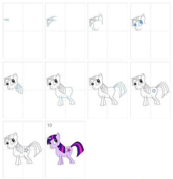 How to draw Twilight Sparkle (2)