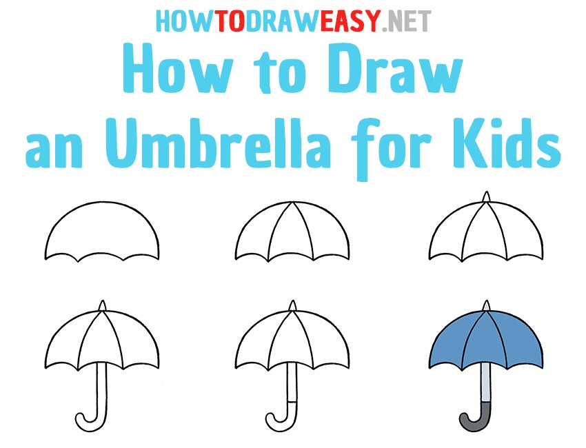 How to draw Umbrella idea 1