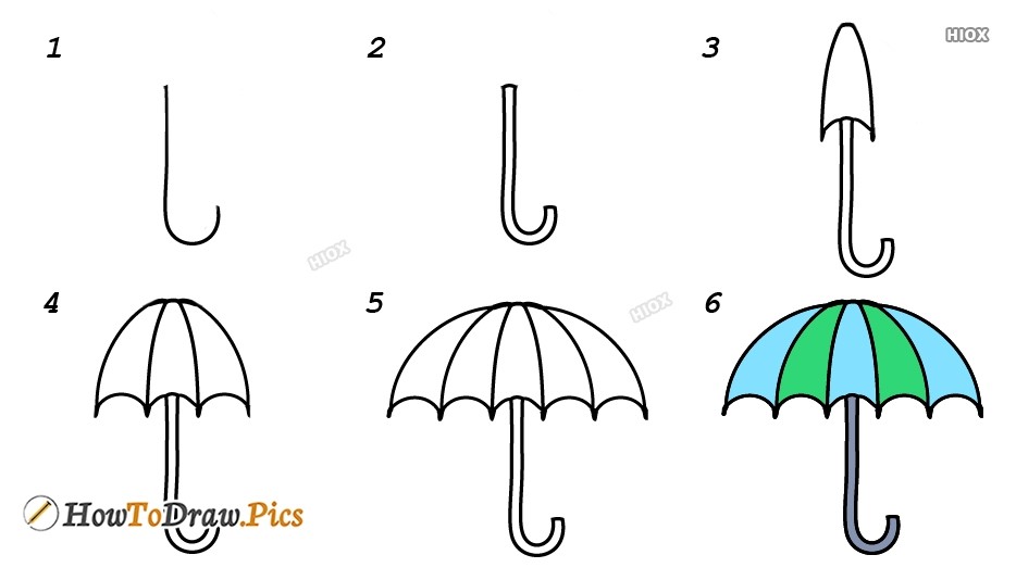 How to draw Umbrella idea 12