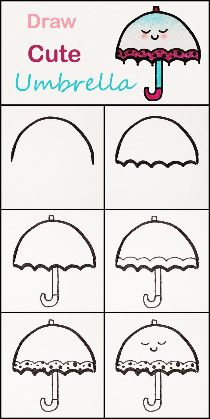 How to draw Umbrella idea 13