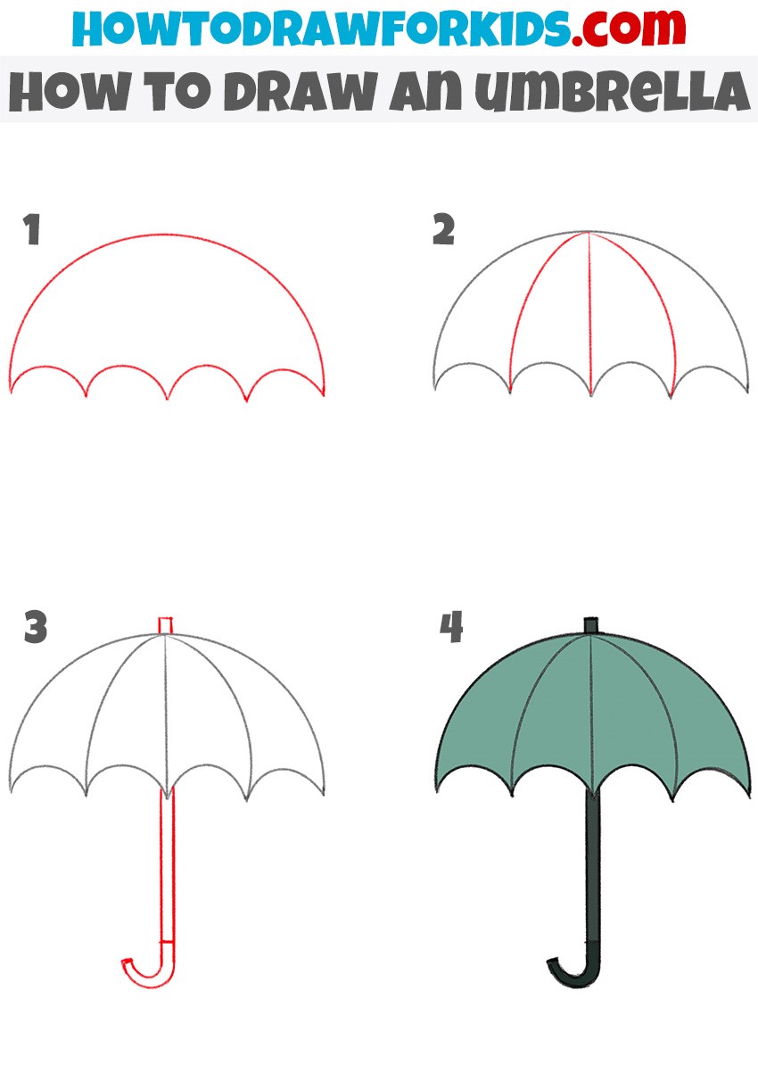 How to draw Umbrella idea 14