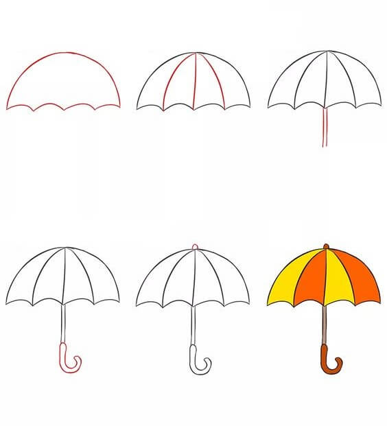 How to draw Umbrella idea (17)