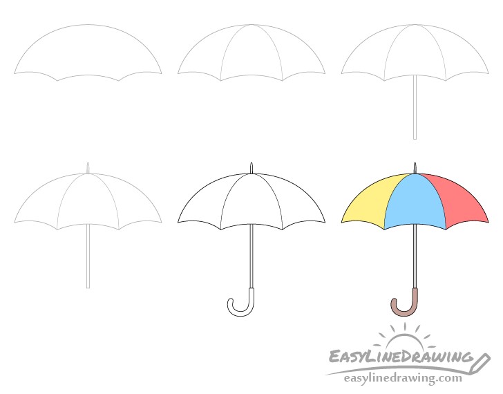 How to draw Umbrella idea 2