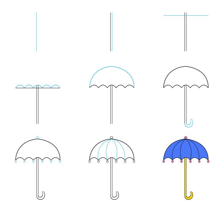 How to draw Umbrella idea (27)