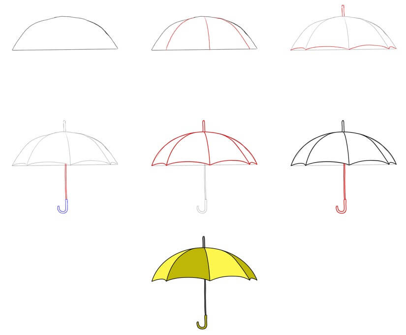 How to draw Umbrella idea (31)