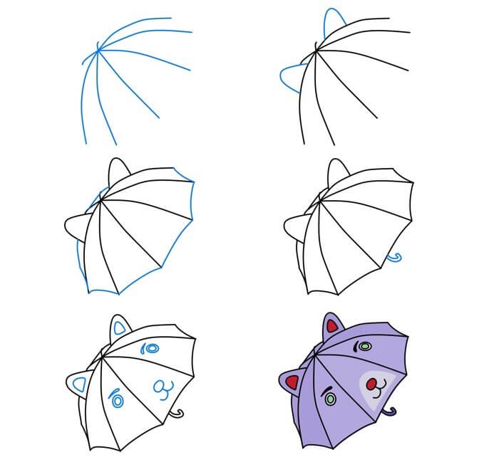 How to draw Umbrella idea (34)