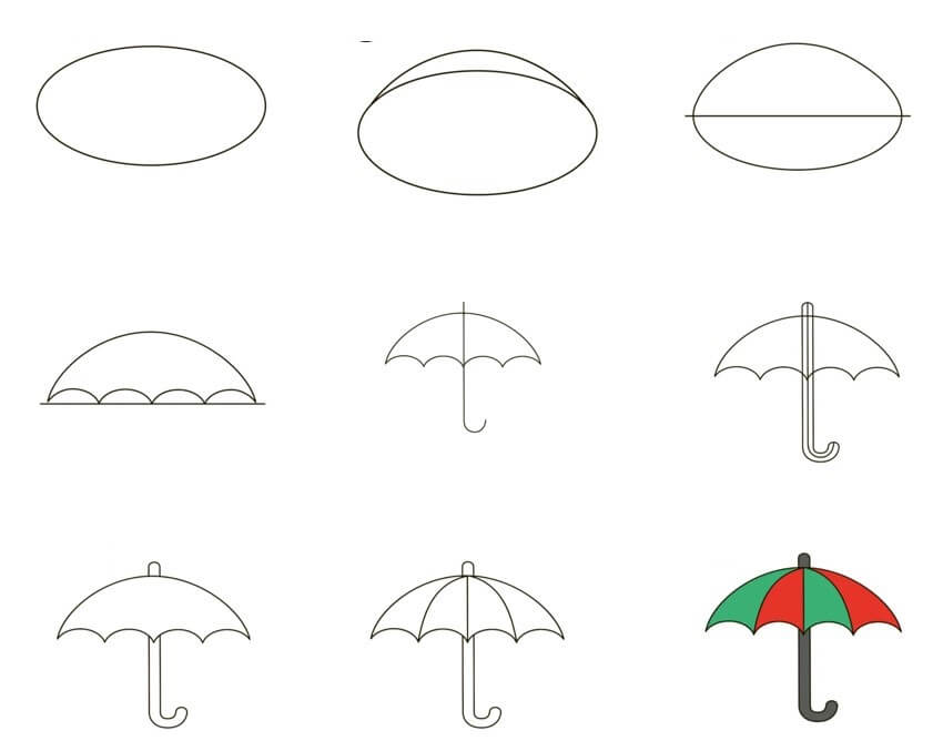 How to draw Umbrella idea (36)