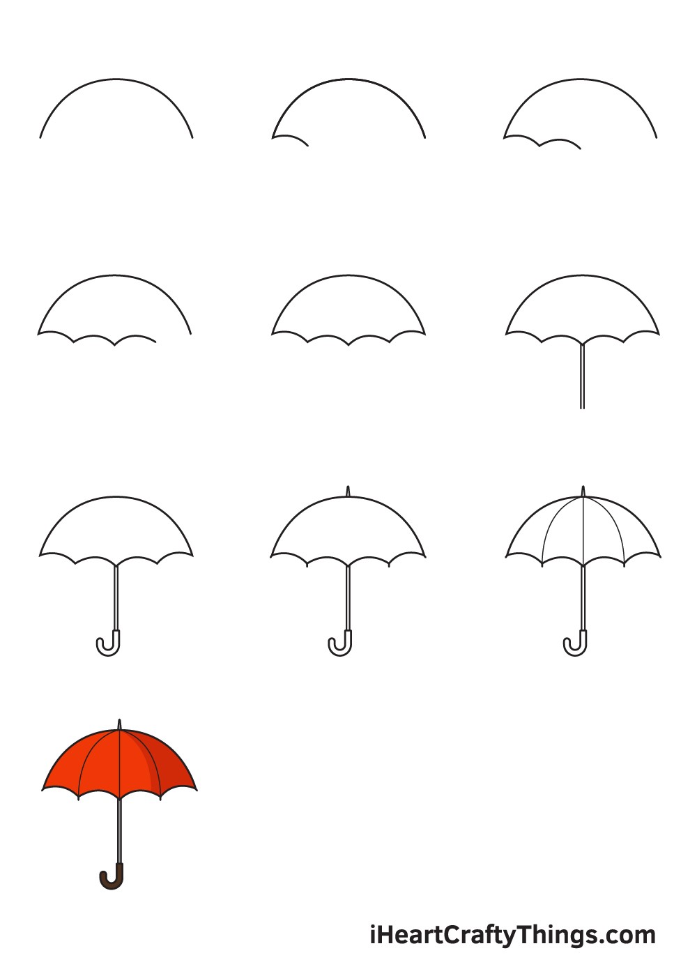 How to draw Umbrella idea 5