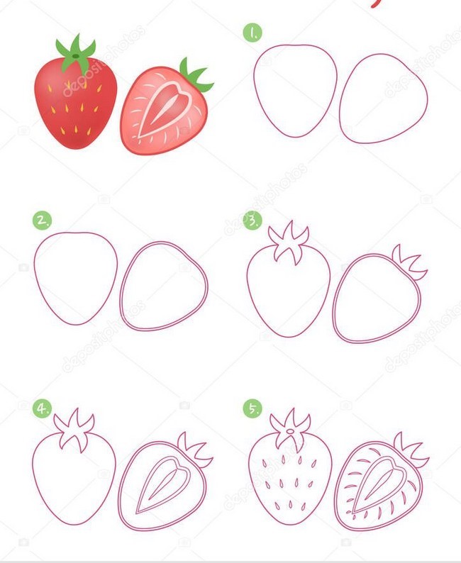Strawberry idea 10 Drawing Ideas