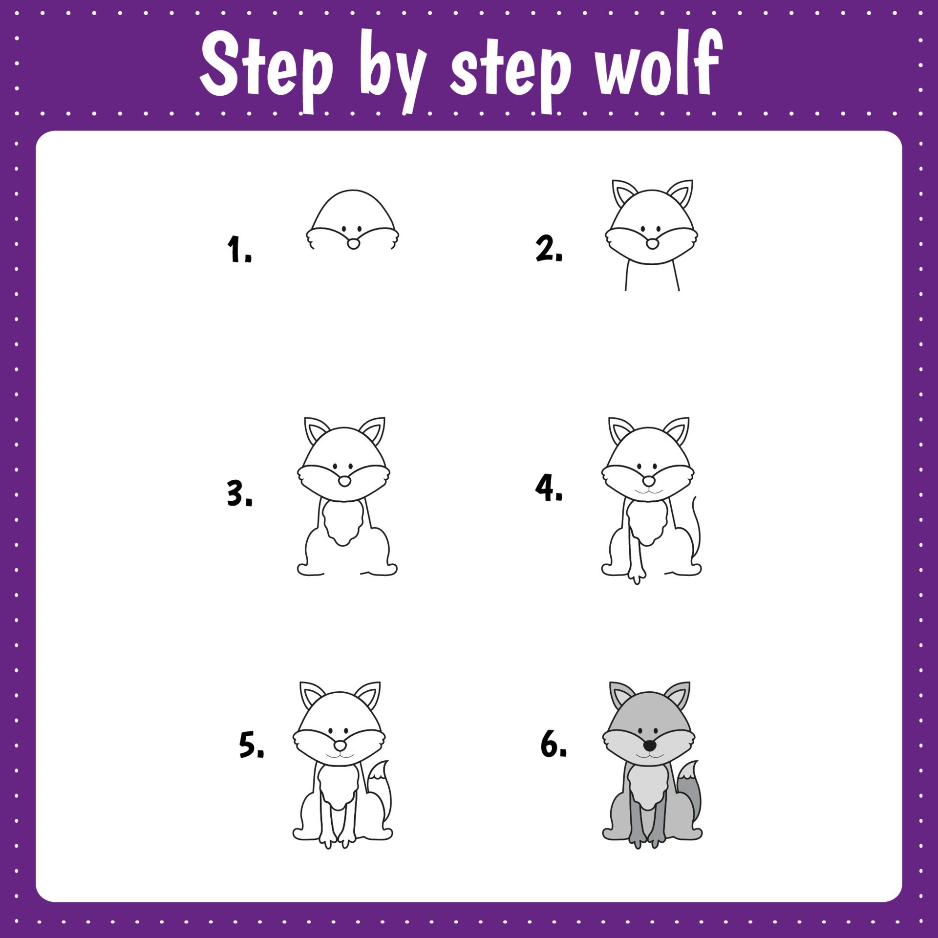 How to draw Wolf idea 13