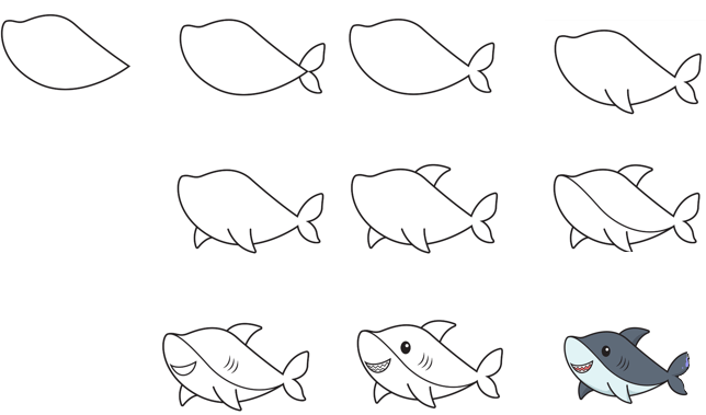 How to draw Baby shark