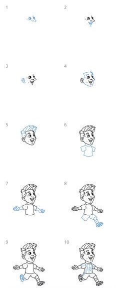 How to draw Messi cartoon