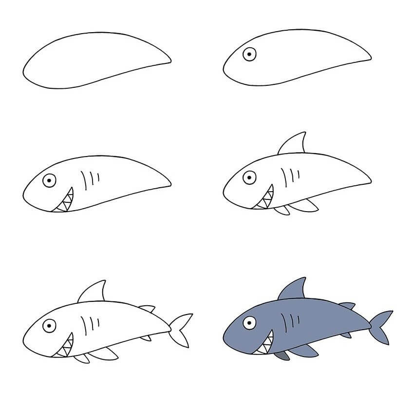 Shark idea (10) Drawing Ideas