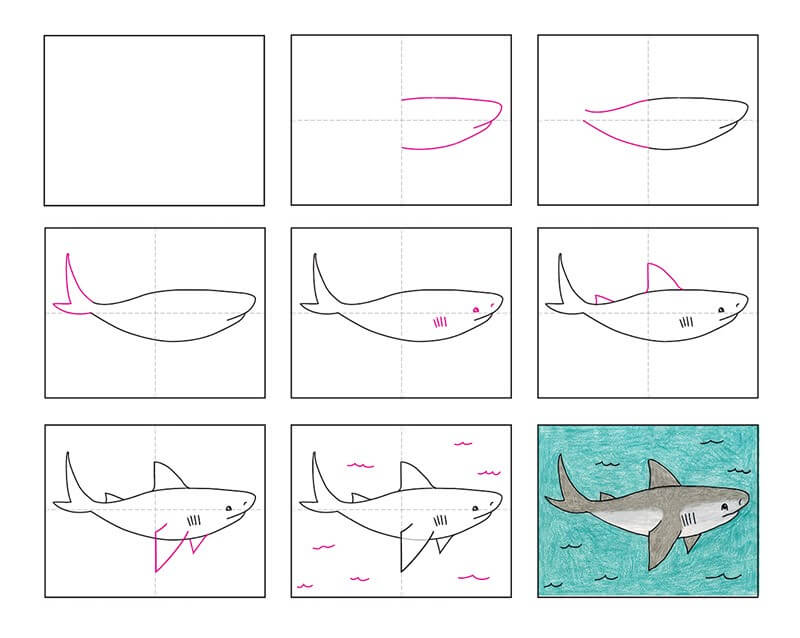 Shark idea (11) Drawing Ideas